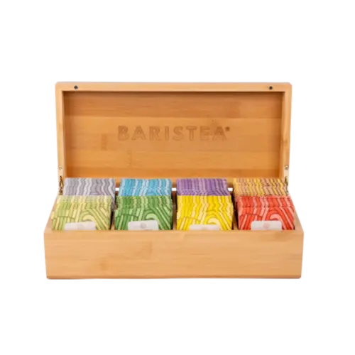 Baristea bamboo theekist gevuld