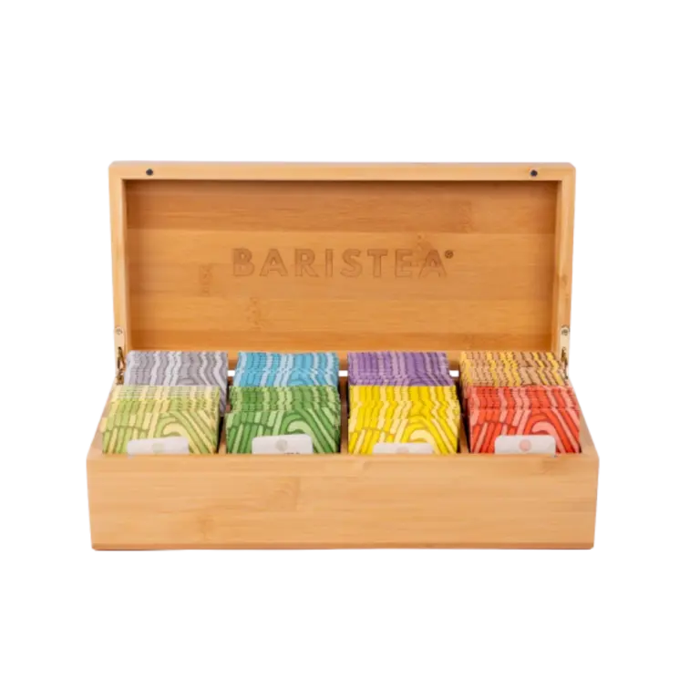 Baristea bamboo theekist gevuld